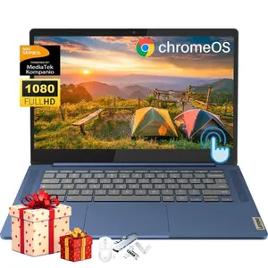 Lenovo 2026 Slim 3 Chromebook Laptop - 14" FHD Touch Screen for Student Business, 8-Core MediaTek 520 Processor, up to 16GB RAM, 64GB EMMC+128GB Micro SD, 13.5 H of Use, Wi-Fi 6, Chrome OS,Bundle Accessory