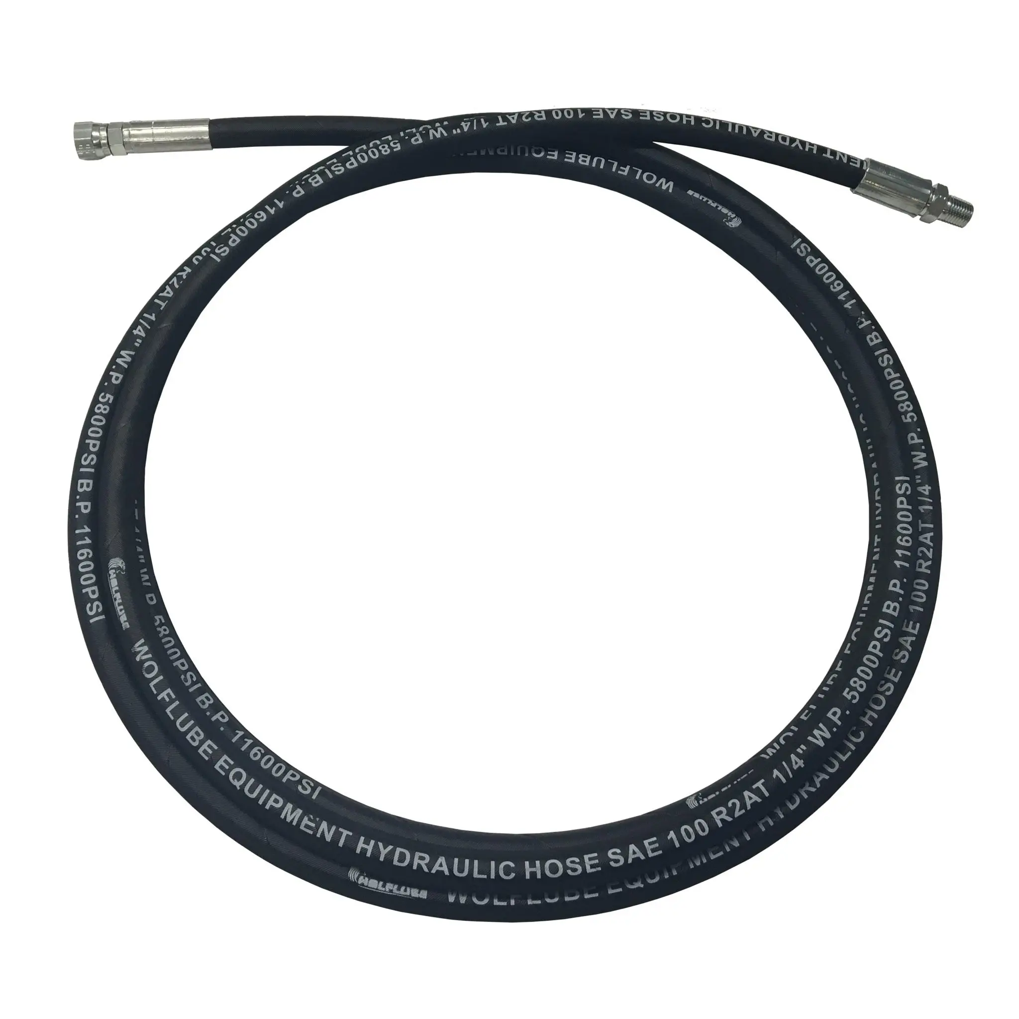 Wolflube Grease Hose - 1/4in - 50ft - NPTM-NPTF - 150802