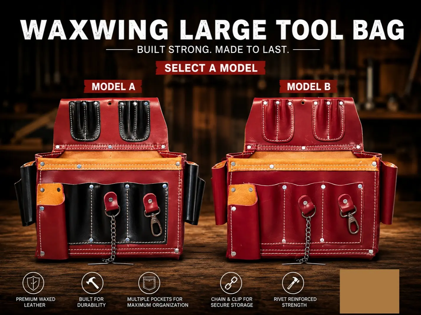 WAXWING Large Multi Pocket Tool Bag - CHOOSE A MODEL