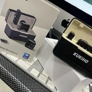 KUKIHO Wireless Lavalier Microphone with Charging Case – 164ft Long Range, 72H Battery Life – Clip-on Mic for iPhone, Android, iPad, Laptop – Ideal for Video Recording, Interviews, Vlogs, Live Streaming