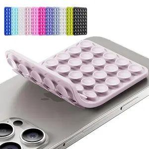 【Freeship】For iPhone 16/15/14/13/12 Pro Max Silicone Sticky Phone Grip, Shower Mirror Phone Case Mount, Suction Cup Phone Mount, Hands-Free Mobile Stand for Selfies,Tiktok Videos,sticky grippy For iPhone Samsung Most Phone,Accessroies for iPhone&Android