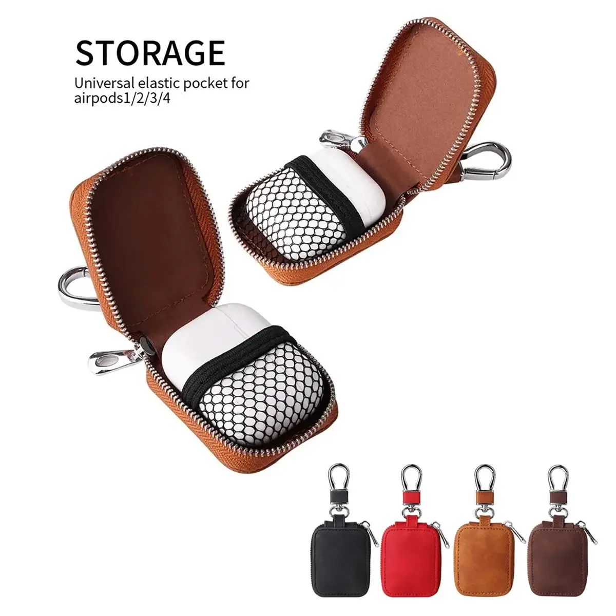Universal Leather Case for AirPods 123Pro Dustproof Waterproof Antiscratch Travel Wireless Earbuds Bag Audio Video Accessories Universal Leather Case for AirPods 123Pro Dustproof Waterproof Antiscratch Travel Wireless Earbuds Bag Audio Video Accessories