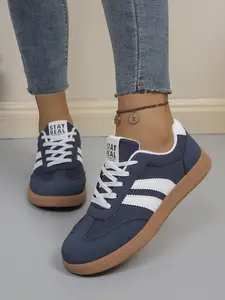 Women's Fashion Thick Sole Breathable Athletic Trendy Stylish Walking Shoes, Comfort Support, Casual PU Upper, Rubber Outsole, All Seasons Sporty Sneakers