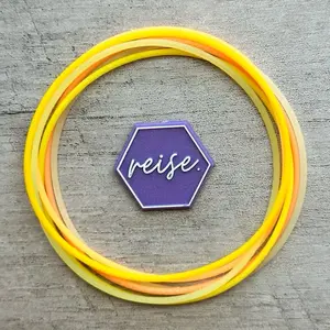 Sun Gets Mooned / DUAL PACK / Silicone Stacking Bracelets / Specialty Collection Stacks / Eclipse / Multi-Colored