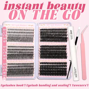 Lash Clusters Book 30D/40D/50D/60D/80D/100D Clusters Book Extensions Kit lash clusters kit Eyelash Extension Kit Eye Lashes, fairy lash clusters Extension Kit Lashes Clusters KitWispy Manga Lashes, Individual Lashes Eyelash Extension Makeup