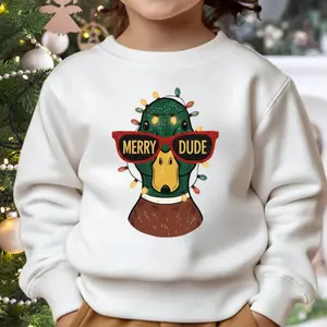 Boys Christmas Sweatshirt for Youth, Duck Hunting Sweatshirt, Toddler Boy Christmas Shirt, Matching Sweatshirt