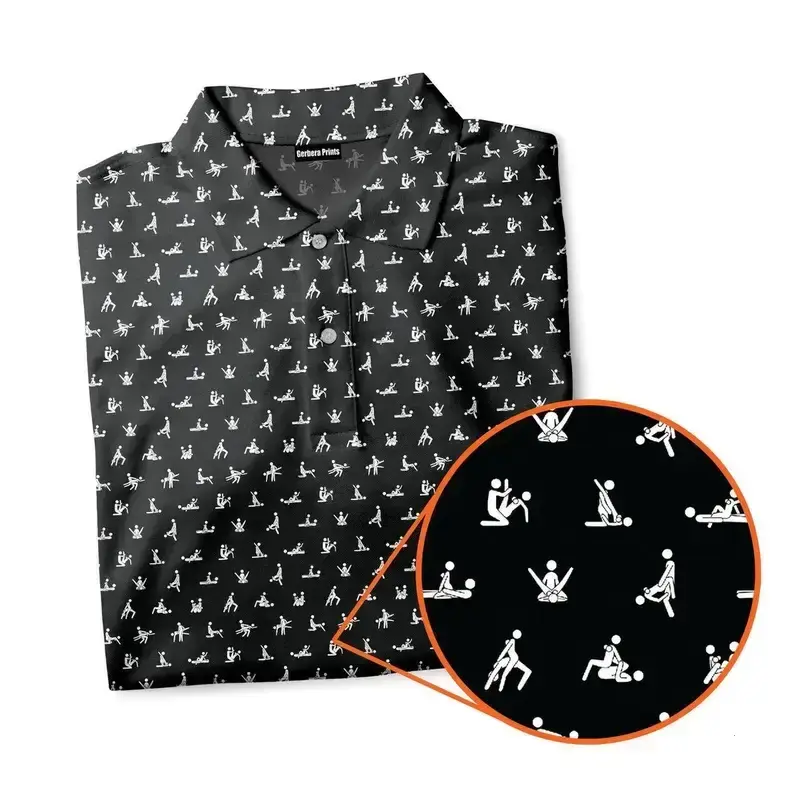Stick Figure S-e-x Ed, Funny Golf Polo Shirt, Get a Laugh with Humor Men's Polo, Sizes S-5XL