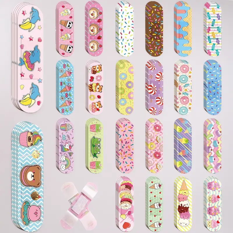 120-Pack Kids Bandages: Vibrant Cute Style, Flexible & Waterproof, Breathable Wound Protection for First Aid Kit (2.83'' x 0.75'')