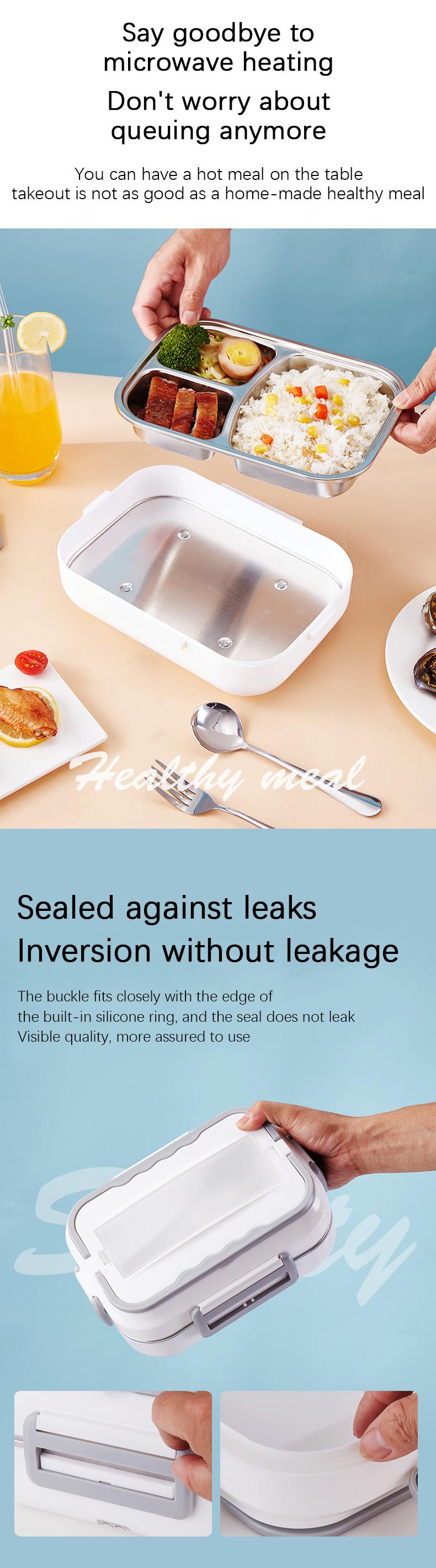 Kitchen ware 1.5L Cookware Sets Heater Portable Electric Lunch Boxes stainless steel Container with Insulation Bag for Car Truck