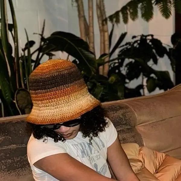 Earth tone crotchet bucket hat Earth tone crotchet bucket hat