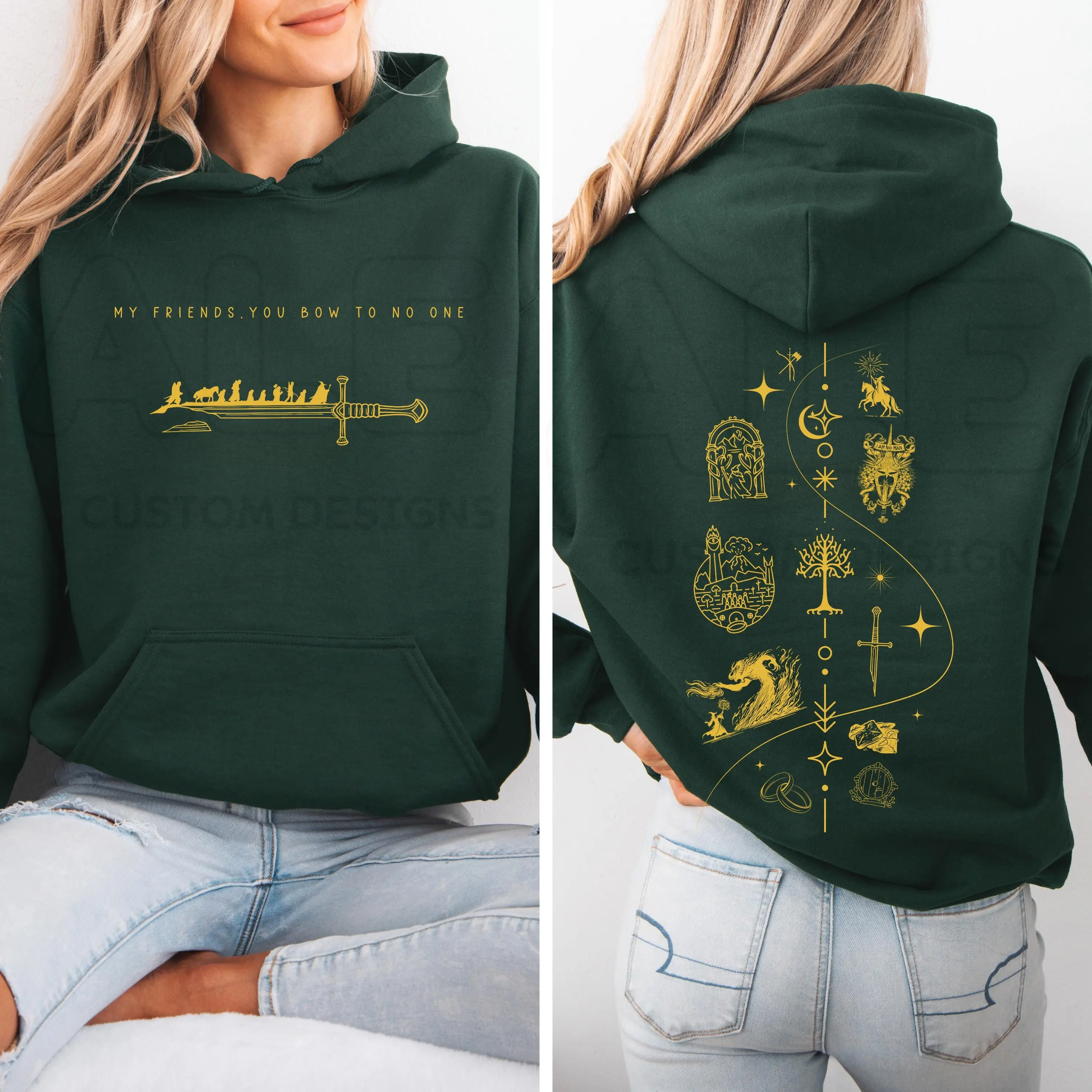 LOTR My Friends You Bow To No One Hoodie T Shirt Hoodie Sweatshirt Sweater