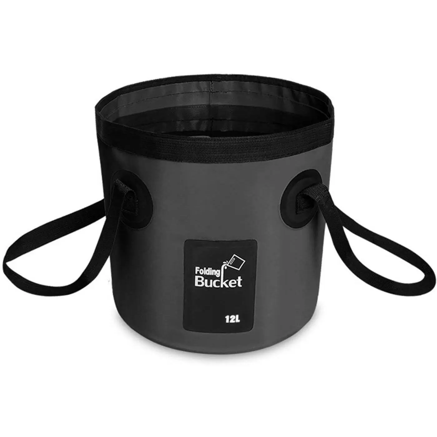12L Collapsible Bucket - Portable Quick Drying 500D Net Clamping Fabric Tear-Resistant Outdoor Activities Wash Basin for Camping, Picnic