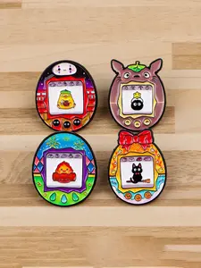 4pcs/set Cute Anime Cat Enamel Lapel Pins, Cartoon Movie Backpack Accessories, Fashion Clothing Decorations, Unique Gift for Women & Girls, Fashion Accessory