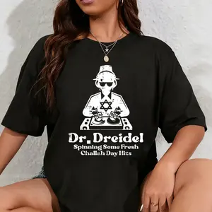 100% Cotton Hanukkah Mr Dreidel Dj Funny Chanukkah Jewish Men Boys Kids T-Shirt