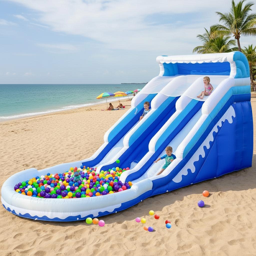 Inflatable Water Slide for Kids&Adults Inflatable Water Slide Outdoor Indoor, Birthday Party Inflatable Grade Water Slide Swimming Pool, Big Waterslide Large Inflatable Water Slide with Splash Pool Backyard Fun