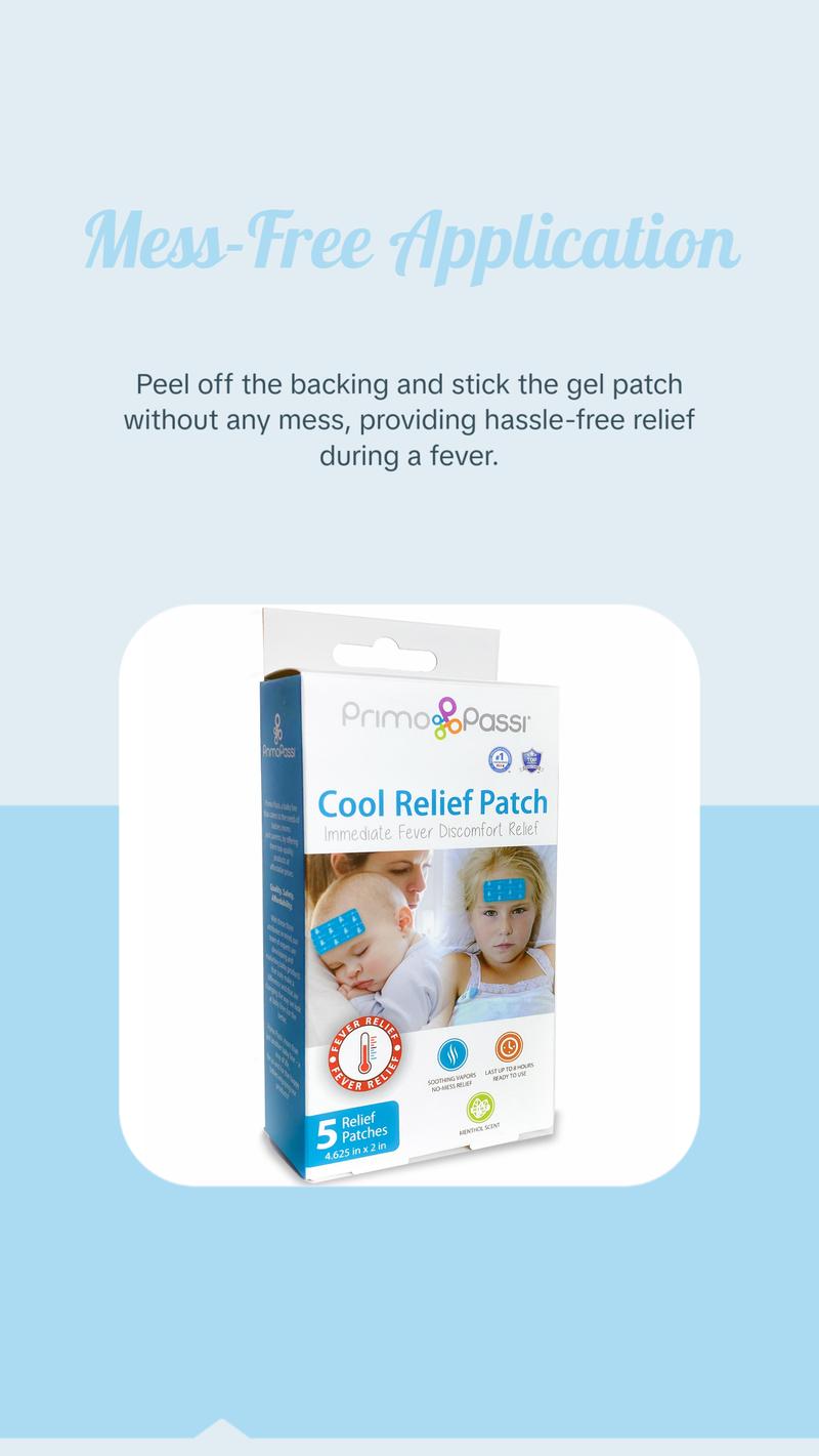 Primo Passi - 5Pk Baby Instant Cooling Relief Gel Patches for Fever