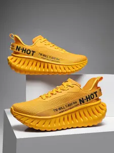 Men's Casual Mid-Top Sneakers, High-Quality Fashion Retro Simple College Style, Thick Sole Shock Absorption Breathable Running Shoes, Sporty Running Shoes