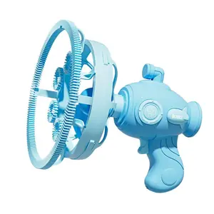 Kids Bubble Gun Colorful Lights Bubble Machine Children Automatic Bubble Machine with Bubble Solution