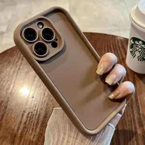 Solid Color Phone Case, Shockproof Phone Protective Cover, Phone Accessory Compatible with iPhone 17 16 15 14 13 12 11 Pro Max Plus/Samsung Galaxy S25 S24 S23 S22 Ultra Plus FE