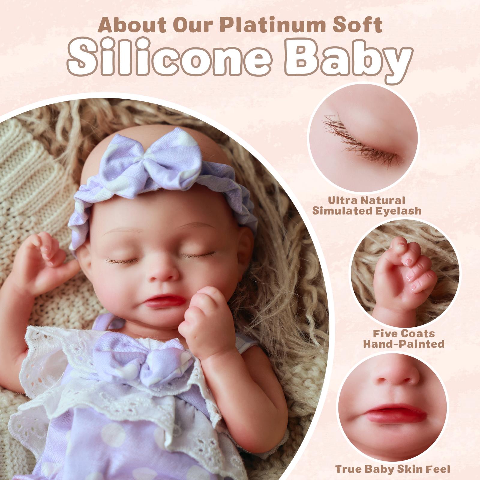 BABESIDE 12/20 inch Full Body Silicone Baby Dolls, Realistic Reborn Doll, Bathable Anatomically Correct Newborn with Soft Body Perfect as a Christmas, New Year, or birthday gift