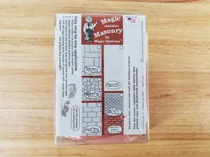 Magic Masonry Red Brick KIT 4.5 Square Feet Stencil and Powder Set 1:12 Scale
