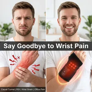 Red Light Therapy Wrap for Joint Pain Relief – Heated Vibration Massager (Neck/Wrist/Knee)