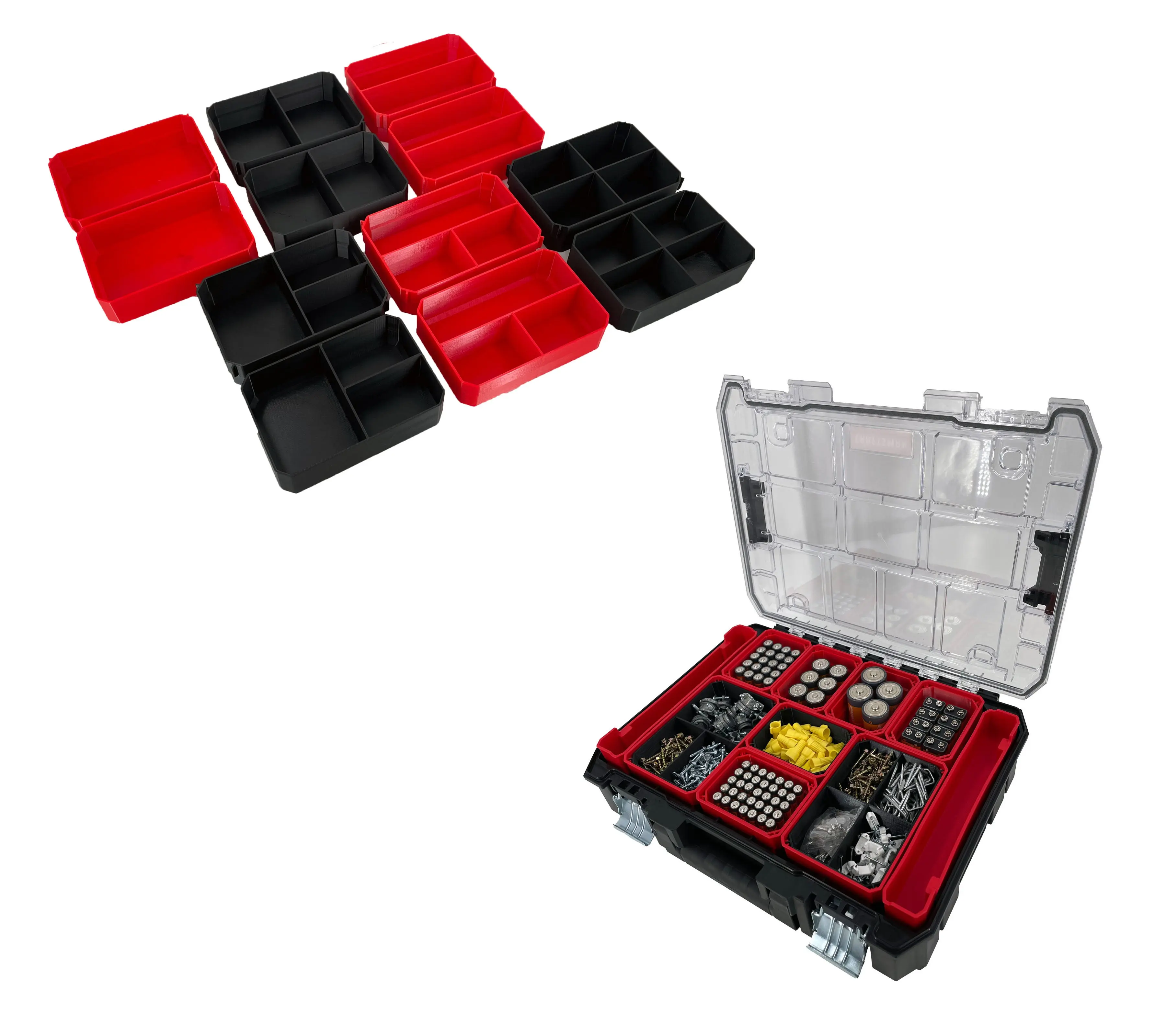 Craftsman Versastack Organizer Compatible Large Nesting Bin Set - Red