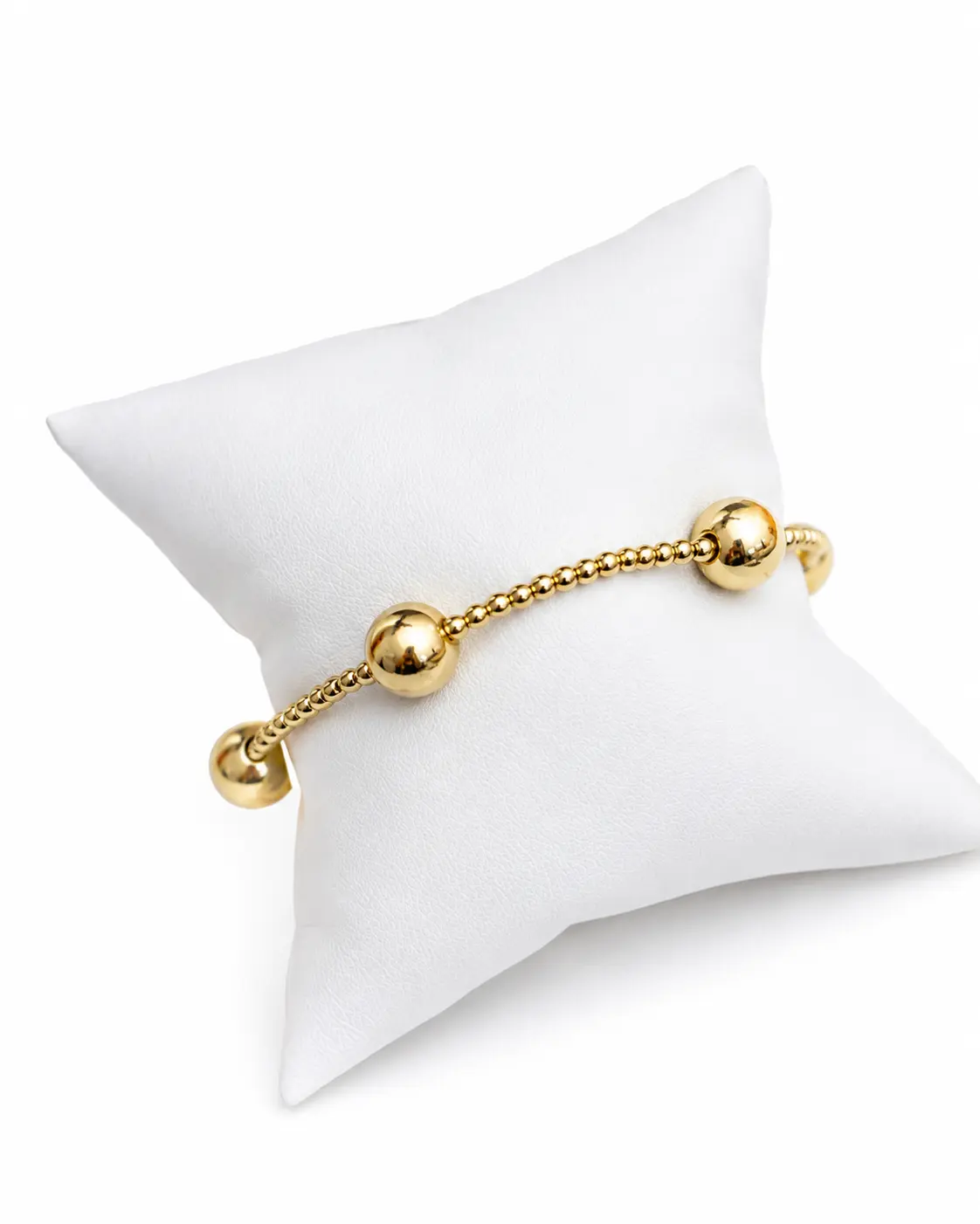 Balinas Gold Bracelet, Costume Jewelry Stack, Beaded Bracelet for Minimalist Outfits, Gold Aesthetic Accessory for Casual Wear