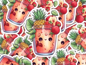 Cute Tropical Drink Sticker