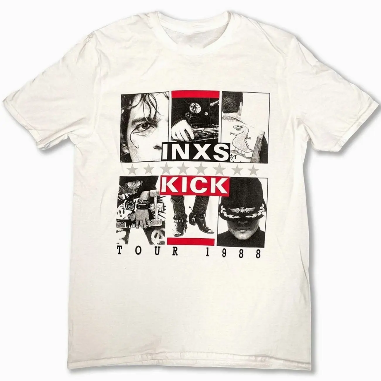INXS Band KICK Tour 1988 Cotton White All Size T Shirt For Men BT360 2