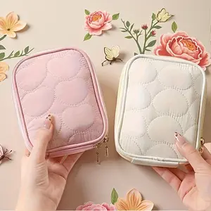 Portable Travel Makeup Bag Organizer, Travel Cosmetic Bags, Compact Cosmetic Storage Pouch for Mini Skincare Products, Ideal Gift for Friends Family Self Use