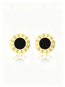 Roman Numeral Screw Stud Earrings, Fashionable Design, Trendy Unisex Accessory, Perfect for Daily Wear and Parties, Great Gift Idea, Stud Earring Jewelry