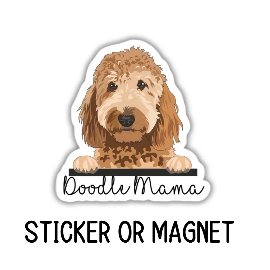 Doodle mama vinyl sticker Golden doodle labradoodle dog mama dog mom doodle dog Decor Decorative