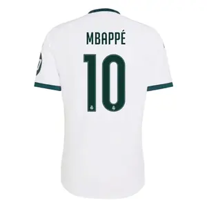 Unisex Real Madrid Team Kylian Mbappé #10 2026/27 Home Replica Soccer Jersey - White R30, Sports Collectible Jersey