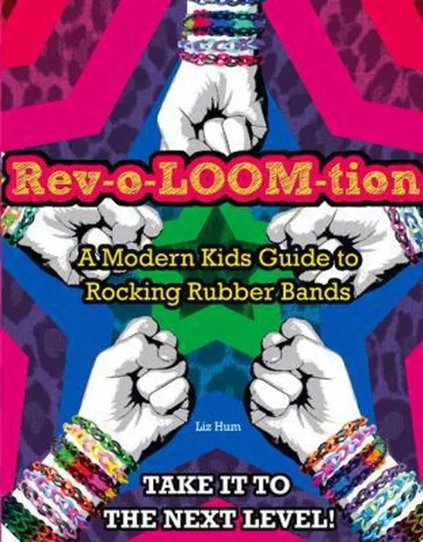 USED Rev-o-LOOM-tion Kids Crafts Guide - Step-by-Step Loom Crafting & Rubber Band Jewelry Book, Colorful Paperback by Triumph Books, for Kids (Bracelets, Necklaces, Designer Projects) - Used Good Cond. (School & Educational Supplies), Colorful Book