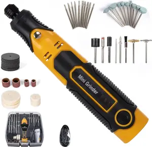 Rotary Tool Kit, 3D Printed Resin Cured Sanding and Polishing Tool Kit, Electric Grinder Drill Machine Set with 58 Attachments for Drilling, Sanding and Polishing 3D Printed Resin Models