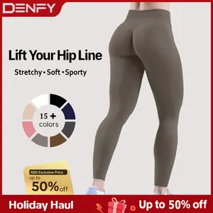 DENFY Impact Leggings Fitness Gymwear Tummy Control Scrunch Butt Lifting Sportswear Workout Yoga Gym Pants