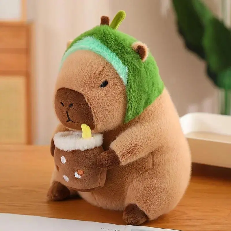 Simulation Capybara Plush Toy - PP Cotton Stuffed Animal with Unicorn, Dinosaur, Boba, Bread, Fruit Food Decor, Birds, Bubble Themes for DIY Enthusiasts’ Specialty Toy & Hobby Supplies (Bread Capybara Included), Stuffed Animals