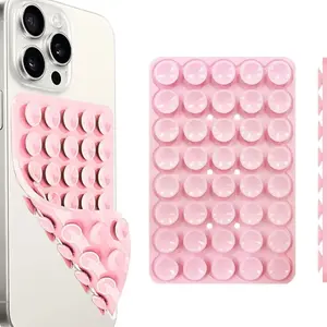 Silicone Suction Cup Phone Case Mount, 1 Count Double Sided Phone Holder Mount, Hands-Free Strong Grip Holder for Selfies and Videos, Phone Accessories