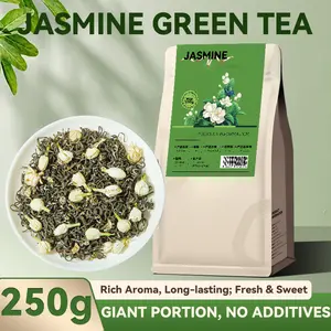250g Premium Jasmine Green Tea Loose Leaf,Fragrant Jasmine Blossoms with Chinese Steamed Green Tea, Fresh Aromatic Brew, Healthy Antioxidant-Rich Tea,Elegant Gift for Tea Lovers Beverage Perfume