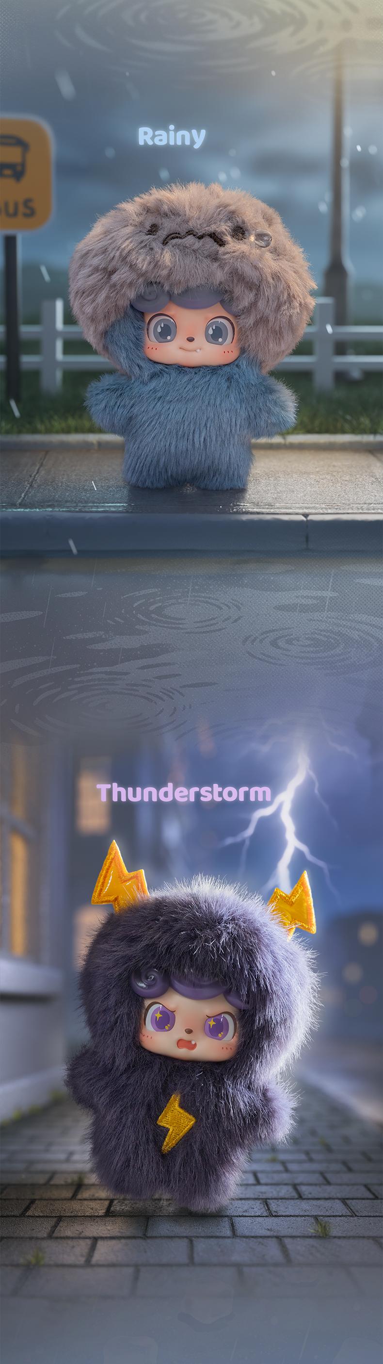 JOTOYS Q.Kid Weather Series MINI Plush Blind Box-Cute Keychain & Bag Charm Collectible Surprise Gift