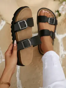 Women's Vegan Leather Slip-On Shoes, Memory Foam & Lightweight Design, Anti-Slip Comfortable Daily Wear, Fashion Versatile Commute Beach Choice