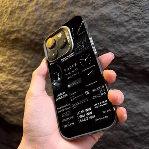 Phone Case - A Colorful Silver Phone Case Combining Motivational Quotes And Graphics for Iphone 17, 16, 15, 14, 13, 12, 11, X, Plus, Pro, And Max - Creatively Designed for Both Men And Women, Making It a Perfect Holiday Gift for Friends, Family