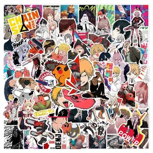10/30/50/100pcs Cool Anime Chainsaw Man Stickers Toy DIY Laptop Suitcase Notebook Cartoon Waterproof Manga Sticker Decal for Kid
