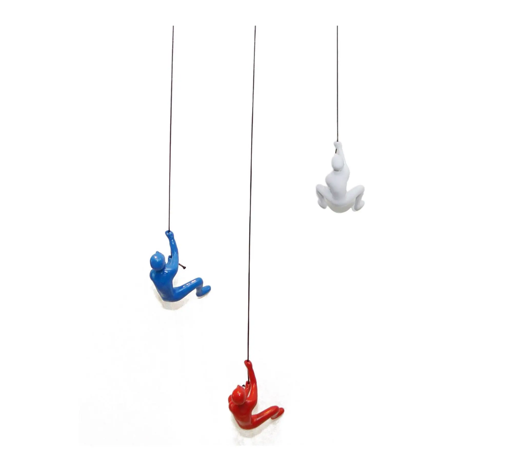 HomeRoots Set of Three Resin Climbing Man Wall Sculpture HomeRoots Set of Three Resin Climbing Man Wall Sculpture