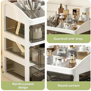 Multi-Layer Makeup Organizer with Drawers – Large Capacity Cosmetic Storage Box for Skincare, Beauty Essentials & Desk Organization