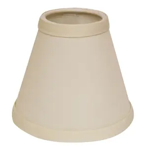 HomeRoots 5 in. Ivory Decorative Lighting Chandelier - No Slub Lampshade, Egg Accents, Set of 6 for Bedrooms