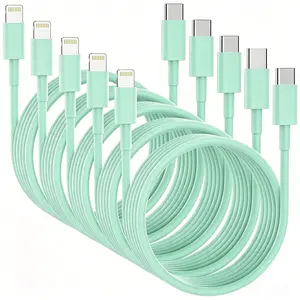 5Pack 6FT MFi Certified Lightning Charging Cable, Type C to Lightning Fast Charge Cord for iPhone 8/9/10/11/12/13/14 Series