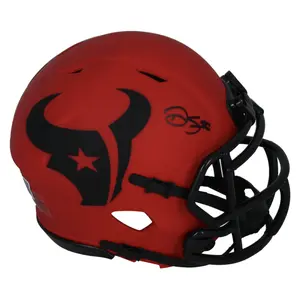 Dalton Schultz Autographed Houston Texans Rave Mini Speed Helmet Beckett