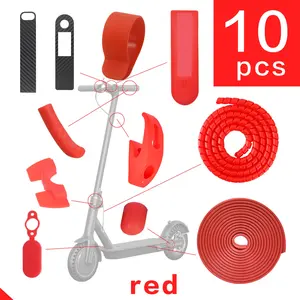 Xiaomi Scooter Silicone Protection Set, Universal Fit for M365/1s/pro/pro2, Brake Handle Grips, Cable Protector, Waterproof Charging Port Cover